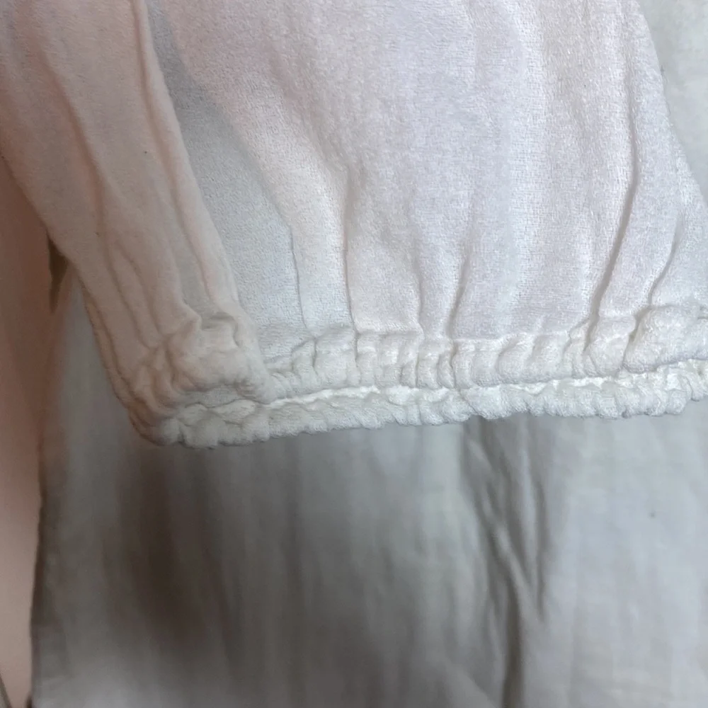 Lucky Brand Floral Neck Line Embroidered Dress Size Medium Side Zip
